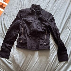 Express Women’s Black Jacket with Buckle Collar Side 2 - BNWT